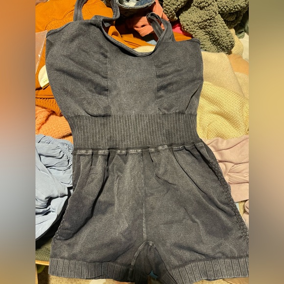 Free People Good Karma Runsie🖤✨ - Picture 8 of 11